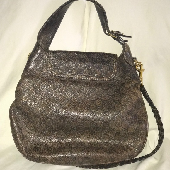 GUCCI Brown Guccissima Leather Pelham Shoulder - Picture 4 of 8